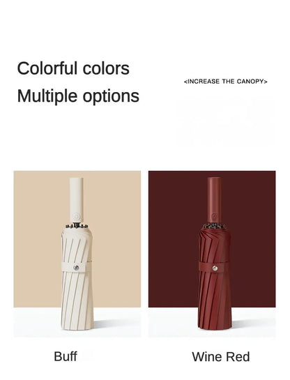 Parapluie anti-tempête 80 Bone pour hommes et femmes, pliage automatique, grand parapluie coupe-vent imperméable, parapluies anti-ultraviolets