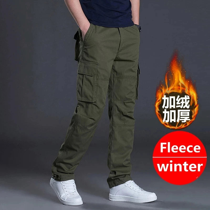 Pantalon cargo pour homme Pantalon tactique militaire décontracté à poches multiples pour homme Pantalon d'extérieur droit de l'armée Pantalon d'hiver grande taille