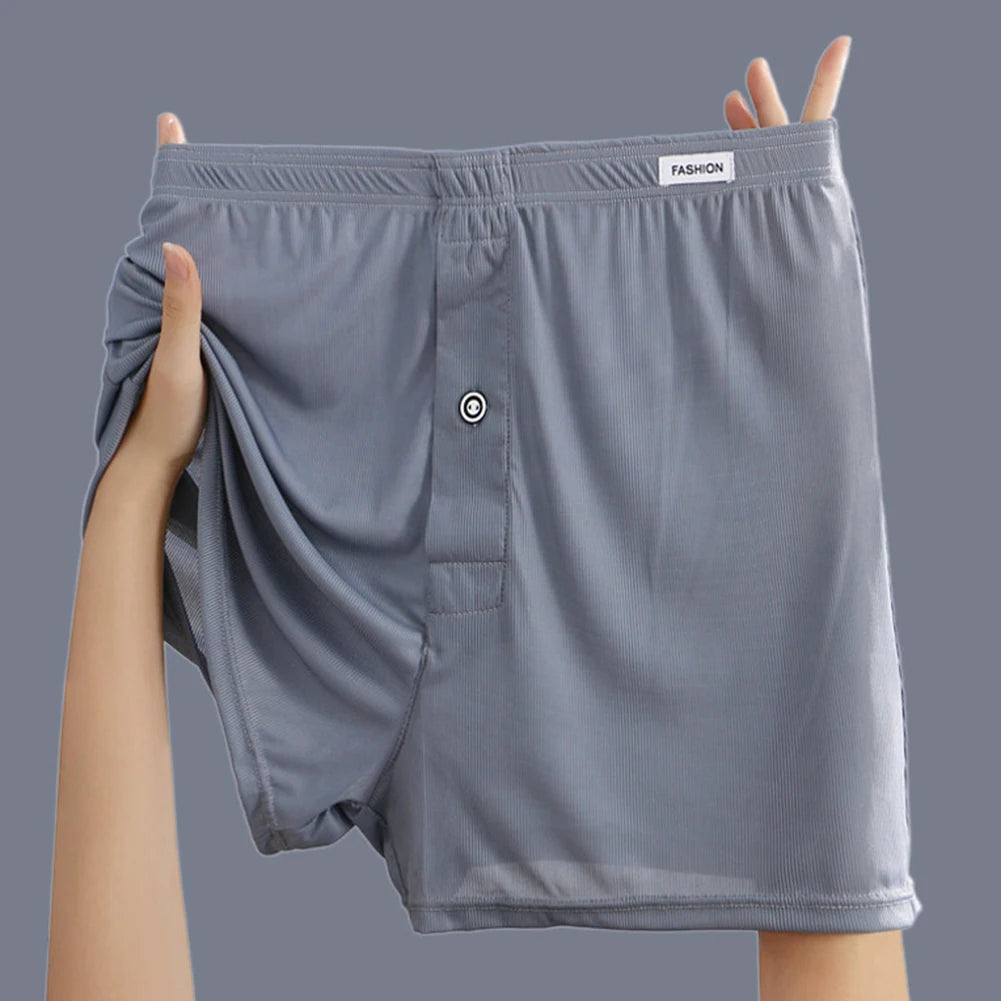 Sous-vêtements taille moyenne pour hommes, caleçons sexy, caleçons minces pour la maison, shorts monochromes, pantalons masculins Aro, 03/Ice Instadt