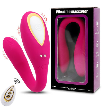 Godemiché portable en U, 10 modes, télécommande sans fil, vibrateur pour Couple, stimulateur de point G féminin, jouets sexuels, produits pour femmes adultes de 18 ans