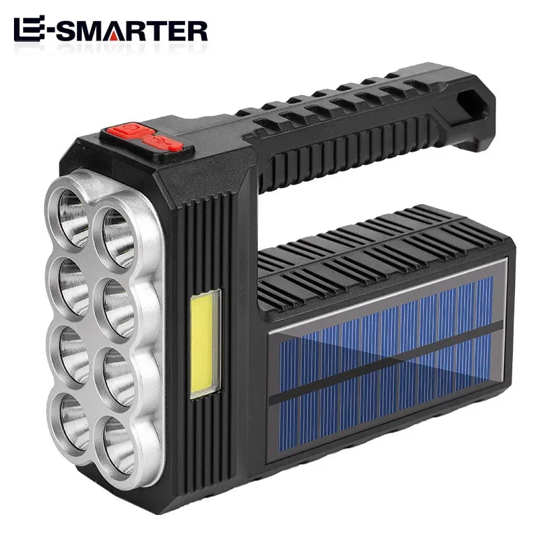 Projecteur de Camping en plein air, ampoules 8led, Charge solaire, lampe de poche, Charge USB, lampe Portable, 4 Modes d'éclairage lumineux