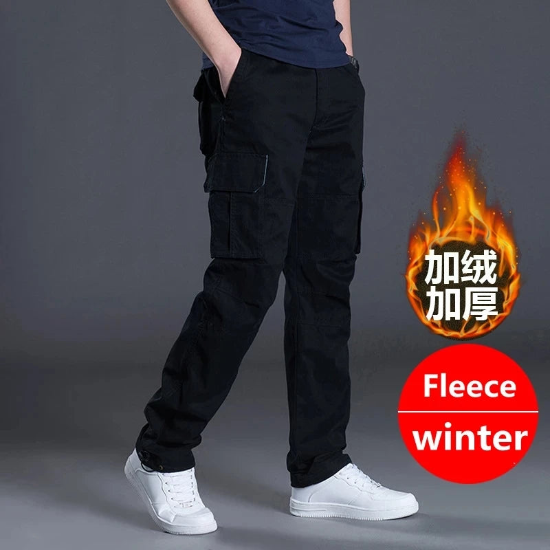 Pantalon cargo pour homme Pantalon tactique militaire décontracté à poches multiples pour homme Pantalon d'extérieur droit de l'armée Pantalon d'hiver grande taille