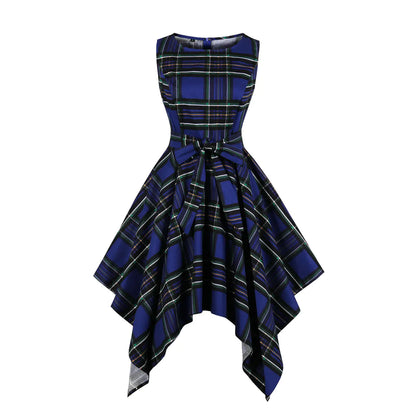 Plus Size Women's Irregular Dress - Retro Southeast Asia