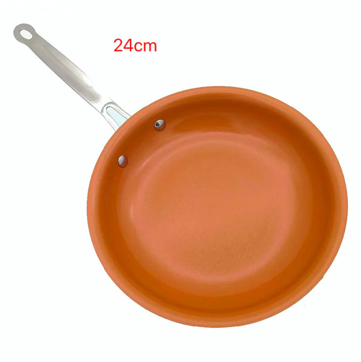 Metallic Paint Aluminum Frying Pan and Skillet