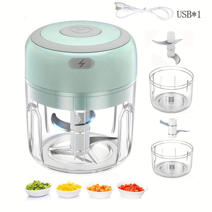 Electric Food Chopper (280ml), Mincer Electric Food Processor, Cordless Meat Grinder. Portable, Rechargeability, Suitable for Vegetables, Peppers, Onions, Seasonings, Nuts