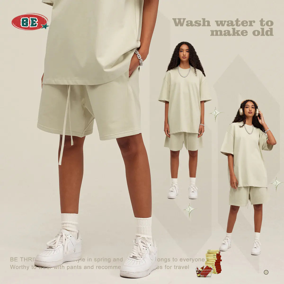 Men's Fashion Loose Solid Color Shorts