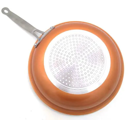 Metallic Paint Aluminum Frying Pan and Skillet
