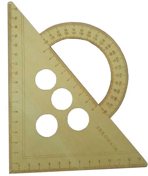 Equerre rapporteur a angle  droit